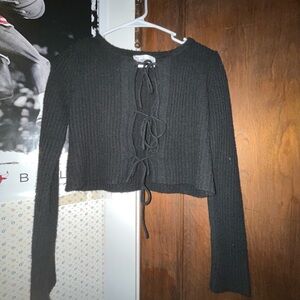 No Boundaries Black Ribbed Crop Top